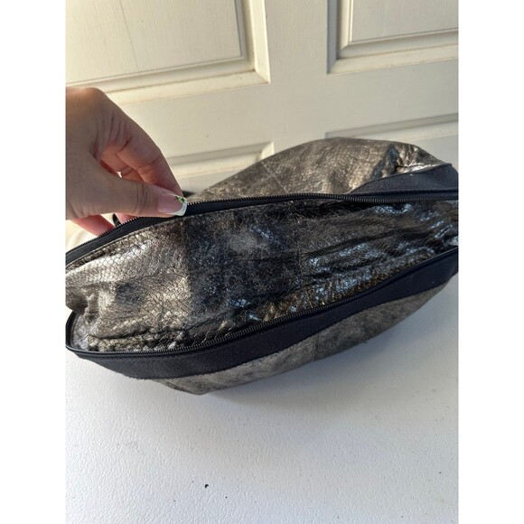 Kipling Women's Carley Expandable Metallic Snakeskin Hobo Handbag Shoulder Bag - Picture 5 of 9